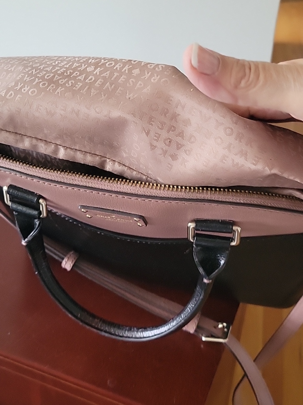 Kate Spade Grove Street Carli Satchel/Crossbody, Black/Pink - Picture 14 of 16